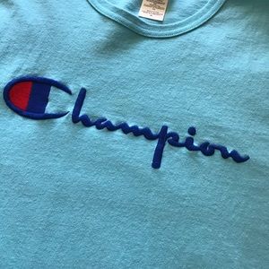 Blue XL champion short sleeve shirt. Never worn